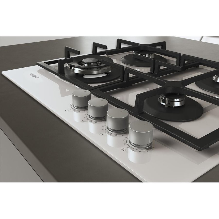 Whirlpool AKTL629/WH Hvid Indbygget 59 cm Gaskomfur 4 zone(s) #8
