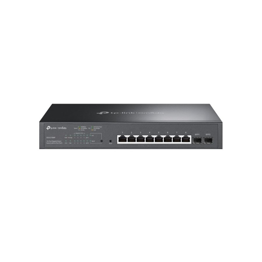 TP-Link Omada TL-SG2210MP Administreret L2/L2+ Gigabit Ethernet (10/100/1000) Str�m over Ethernet (PoE) 1U Sort #1