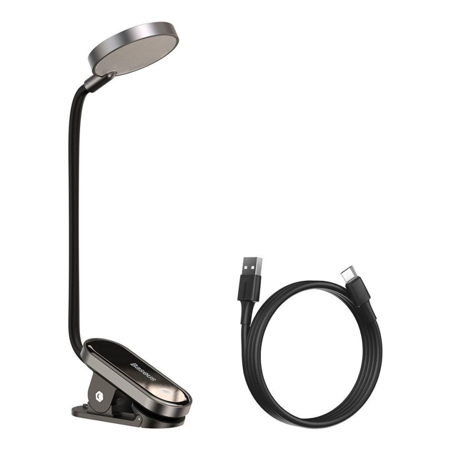 Baseus Mini Clip Lamp DGRAD-0G Tr�dl�s LED-lampe med klemme Gr� #1