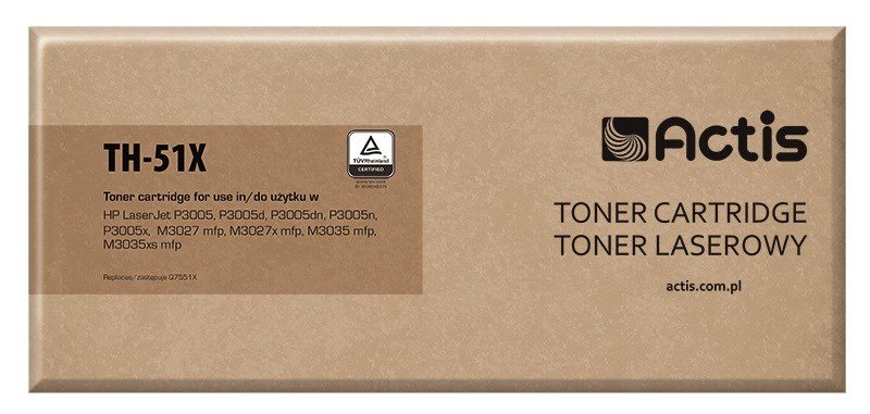 Actis Tonerpatron TH-51X (erstatning HP 51X Q7551X; Standard; 13000 sider; sort) #1