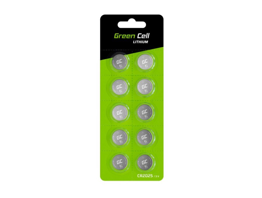 Green Cell Blister 10x Lithium Battery CR2025 3V 160mAh Button #1