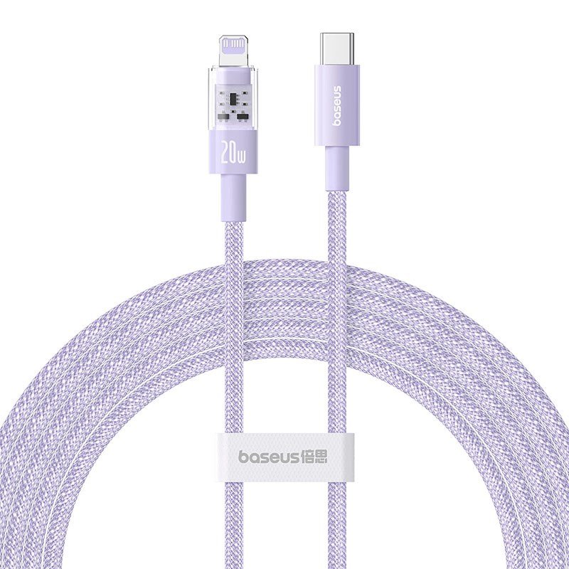 Baseus Gem USB-C til iP hurtigopladningskabel 2 m 20 W Lilla #1