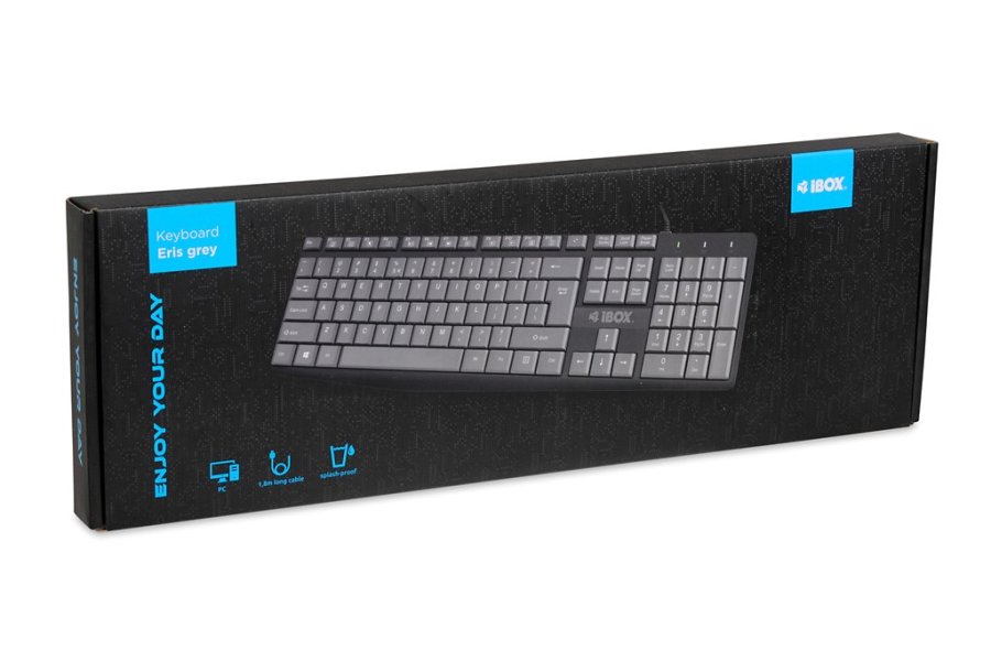 iBOX Eris USB-tastatur, gr og sort #5