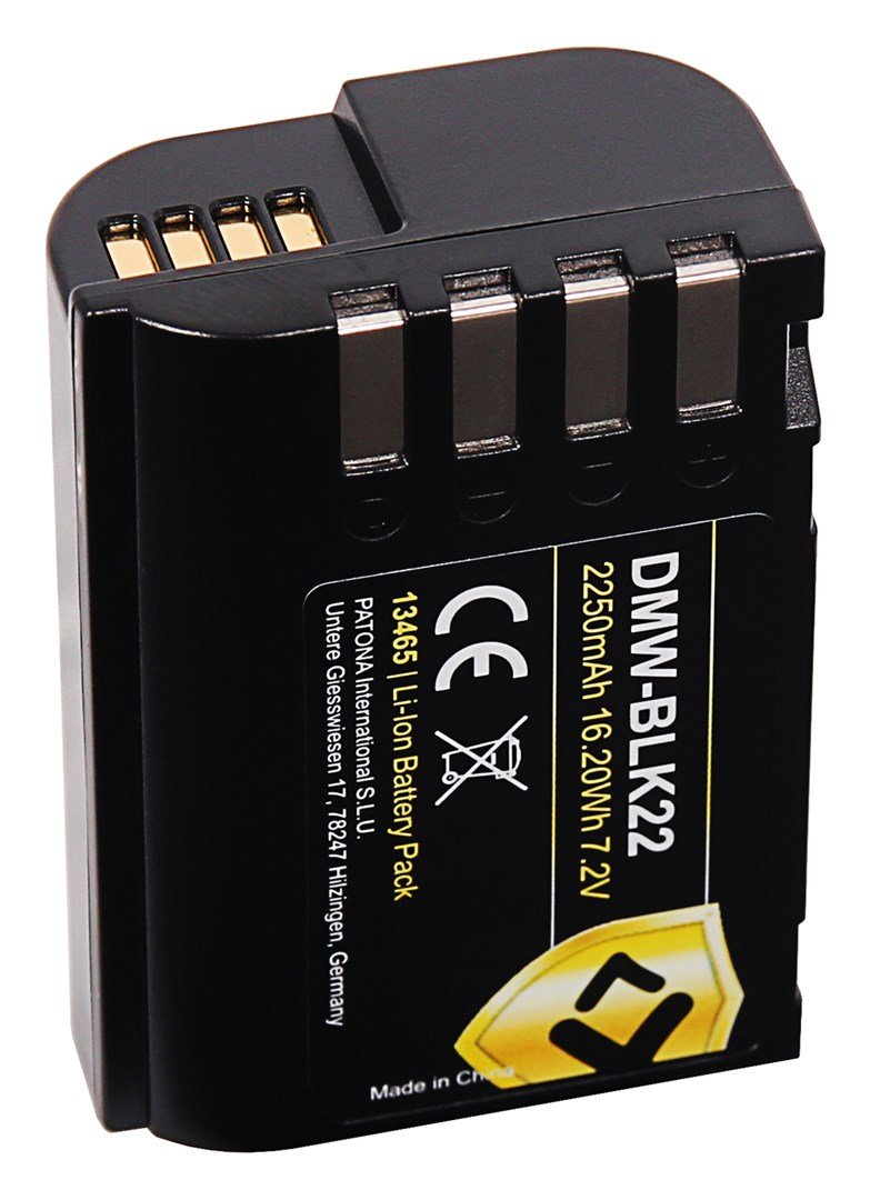 Patona Protect DMW-BLK22 2250mAh / 16.2Wh batteri til Panasonic DC-S5, G9, GH5, GH5S #4