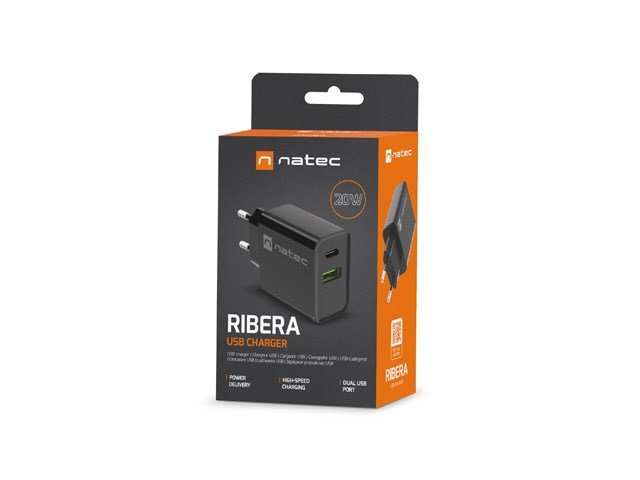 NATEC NETVRK OPLADER RIBERA USB-A+USB-C 20W PD #5