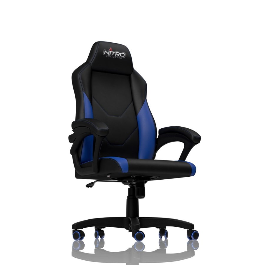 Nitro Concepts C100 PC gamingstol Polstret sde Sort, Bl #8