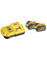 Forsyningsst DEWALT FLEXVOLT 2x DCB547 54V 9,0 Ah batteri + oplader DCB118 Gul, Sort #1
