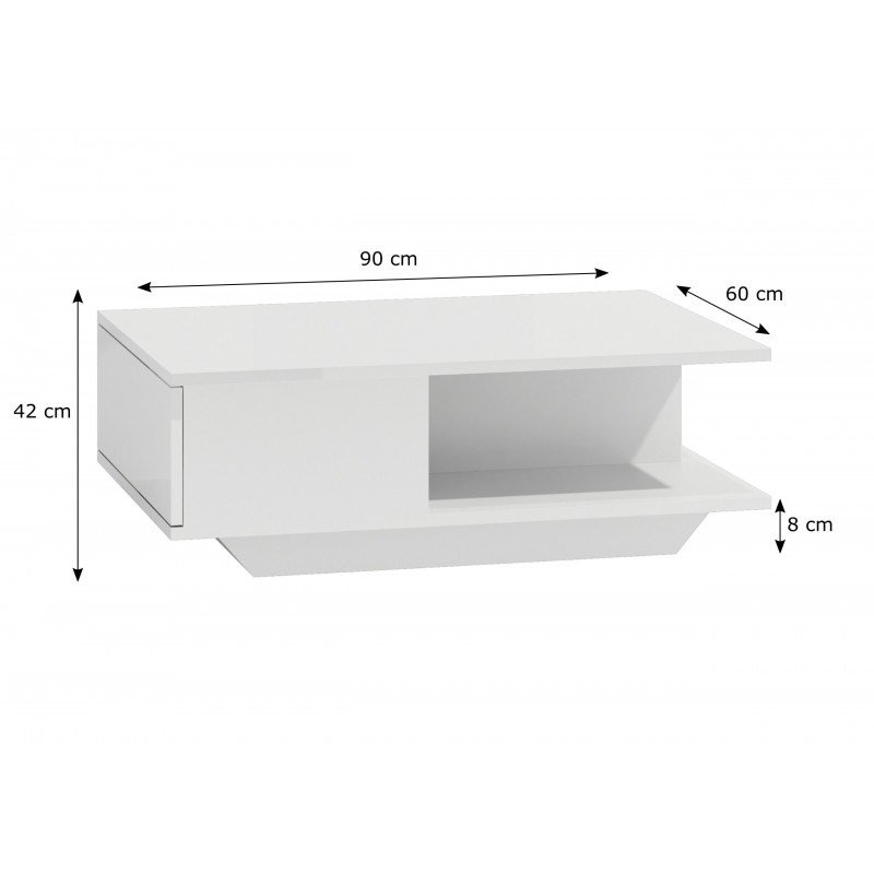 Topeshop DENVER BIEL P kaffe-, side- & endebord Kaffebord Friform facon 1 ben #2