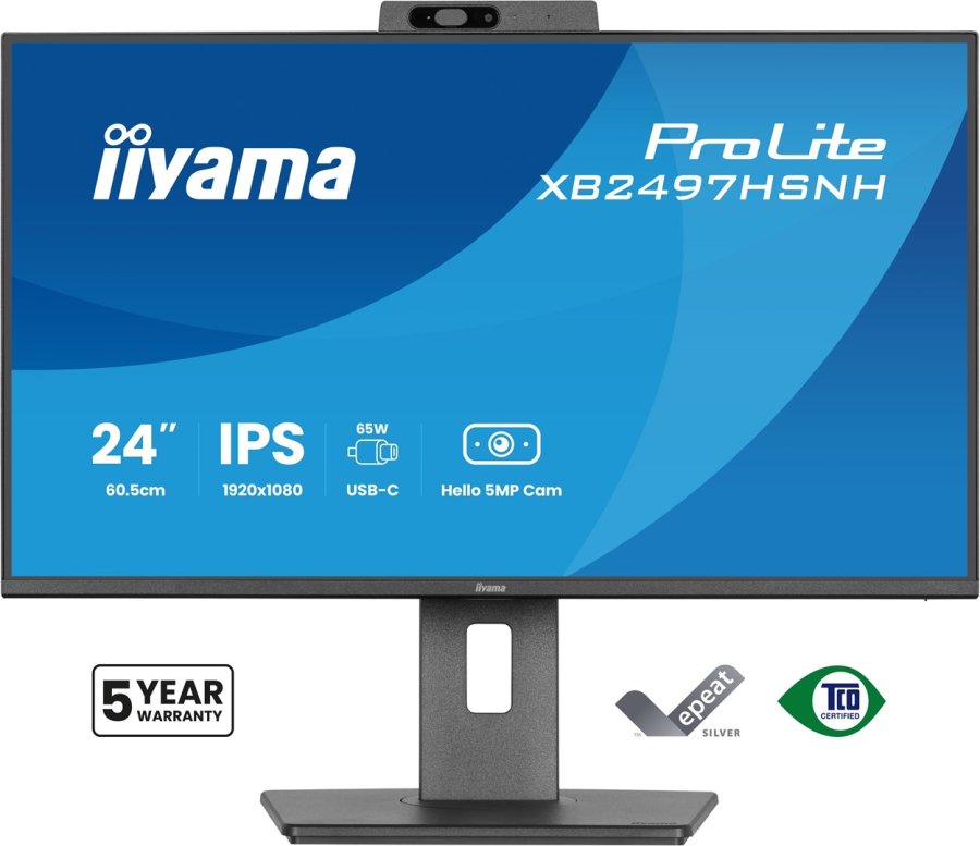 iiyama ProLite XB2497HSNH-B1 24IN IPS LCD 4MS 1920X1080 350CD/M2 HDMI/DP/USB 2 computersk�rm 60,5 cm (23.8
