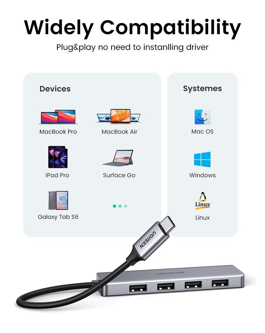Ugreen 70336 interface hub USB 3.2 Gen 1 (3.1 Gen 1) Type-C 5000 Mbit/s #12