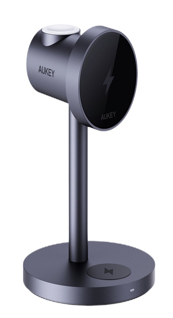AUKEY MagFusion 3-IN-1 Fastcharger Mobiltelefon Sort USB Indendrs #1