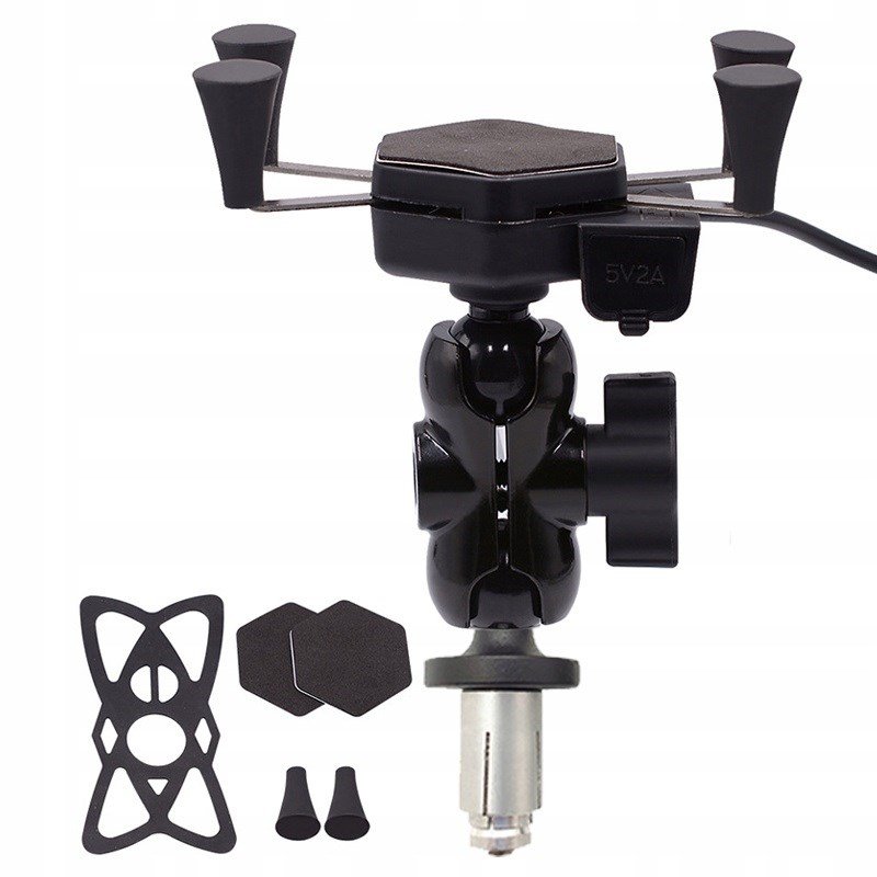 MOTORCYKEL TELEFONHOLDER FREEDCONN MC7C + BM2R FASTGRELSE AF HOVEDRR #2