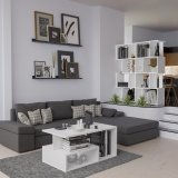 Reol FIESTA 4P 59,5x30x140 cm, hvid #13