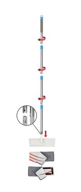 Mop with Bucket Esperanza EHS004 Bl Hvid Mikrofiber #9