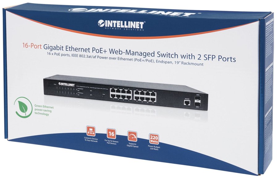 Intellinet 561341 netvrksswitch Administreret L2+ Gigabit Ethernet (10/100/1000) Strm over Ethernet (PoE) 1U Sort #2