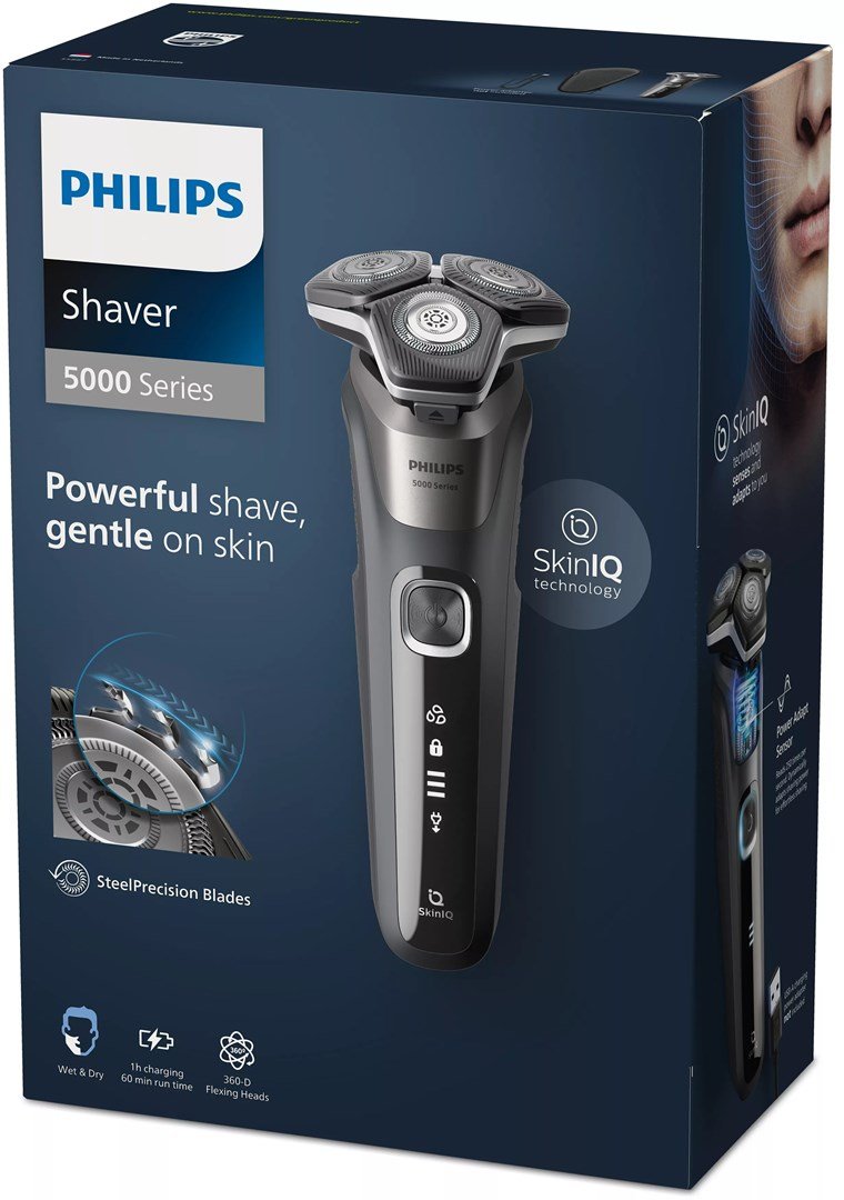 Philips SHAVER Series 5000 S5887/30 barbermaskine til ham Rotations shaver Trimmer Sort, Gr #10