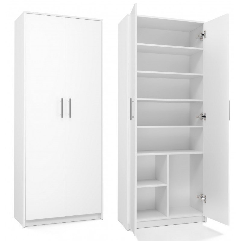 Arkivskab OLIV 2D 74x35x180 cm, hvid #16