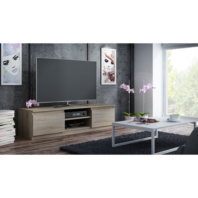 Topeshop RTV140 SONOMA TV stativ & underholdningscenter 2 hylder #2
