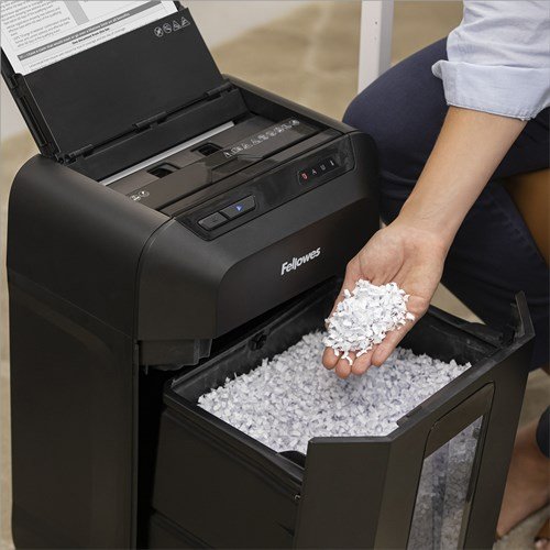 Fellowes Automax 80M papirmakulator Delvist makulering 22 cm Sort #9