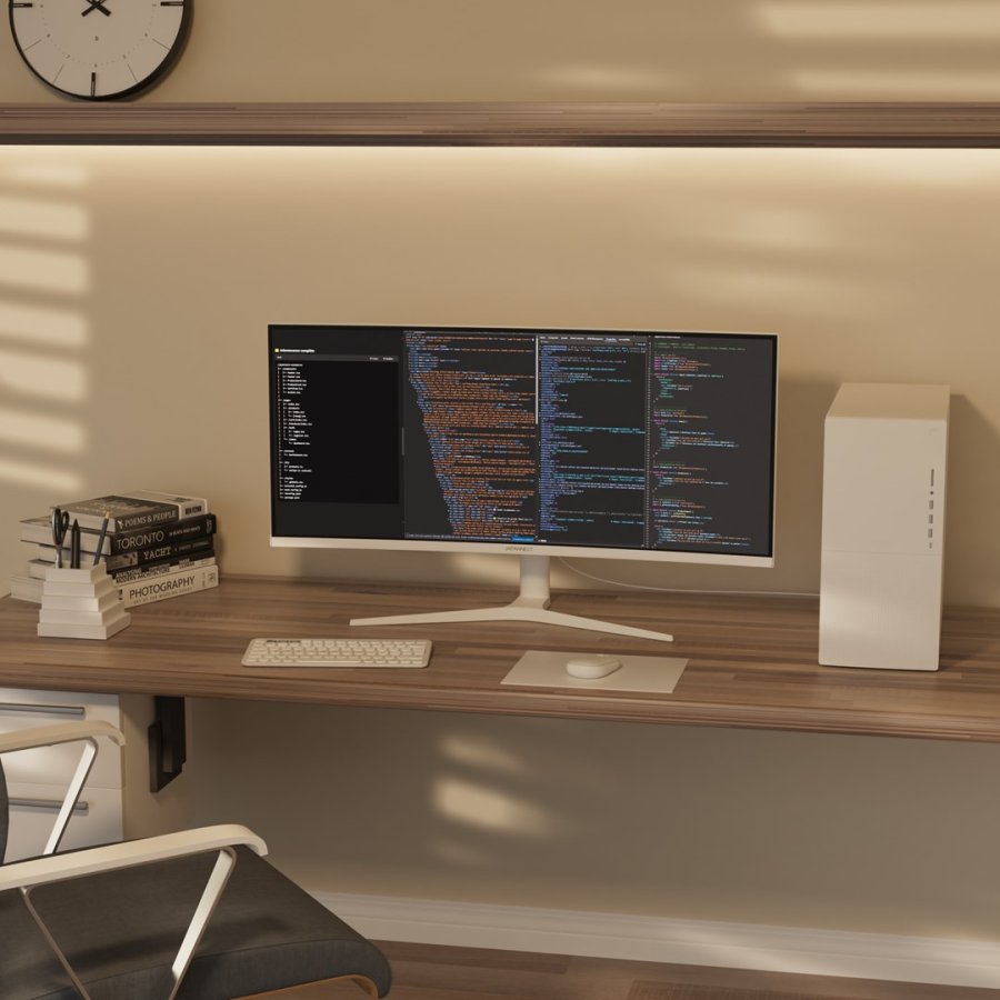 JAPANNEXT JN-IPS340UWQHD60C-C65W-HS-W computersk�rm 86,4 cm (34
