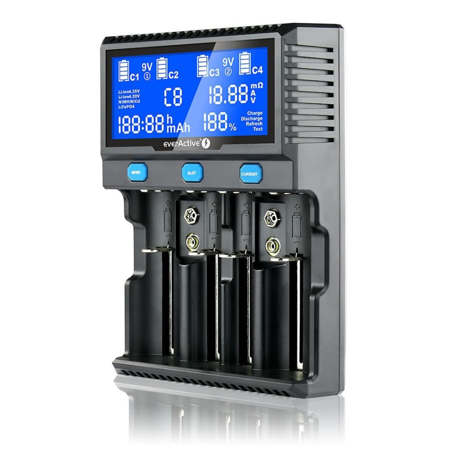 Batterioplader til Li-ion og Ni-MH genopladelige batterier everActive UC-4200 #1