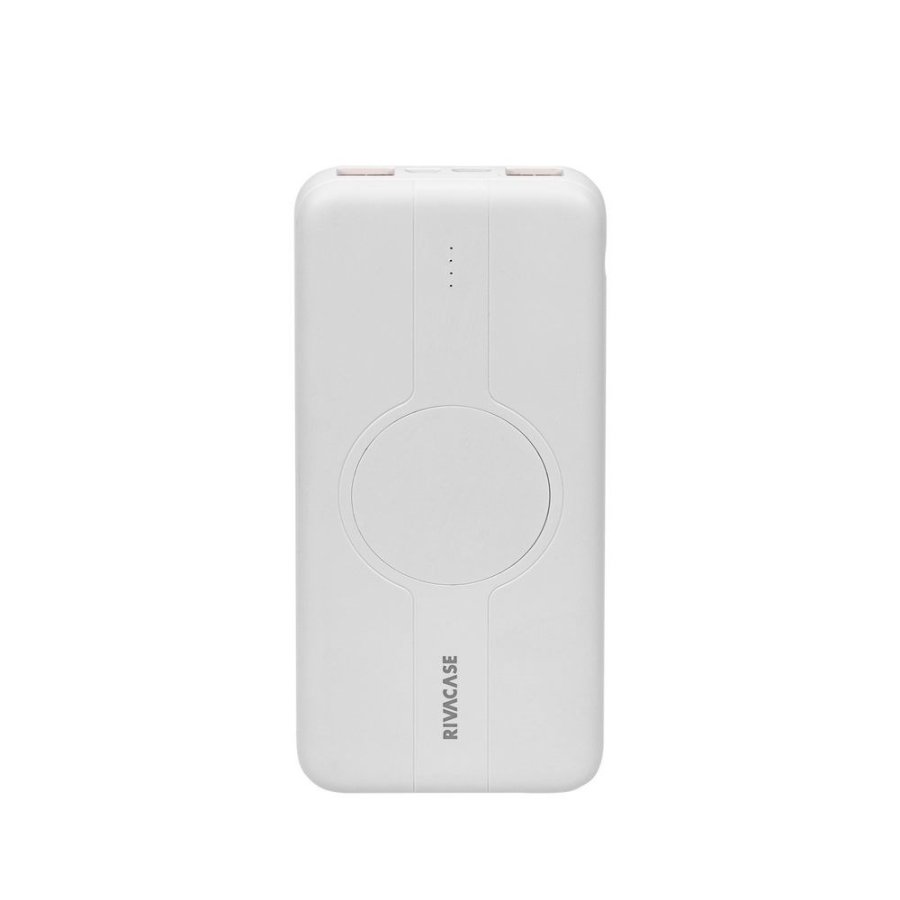 Powerbank RIVACASE 10000 mAh USB-C 20W + Qi 10W hvid (1x USB-C PD 20W, 2 USB-A QC 3.0 18W), hvid #3