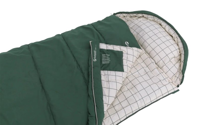 Outwell Camper Prime Voksen Halv-rektangul�r sovepose Bomuld, Polyester Gr�n #2