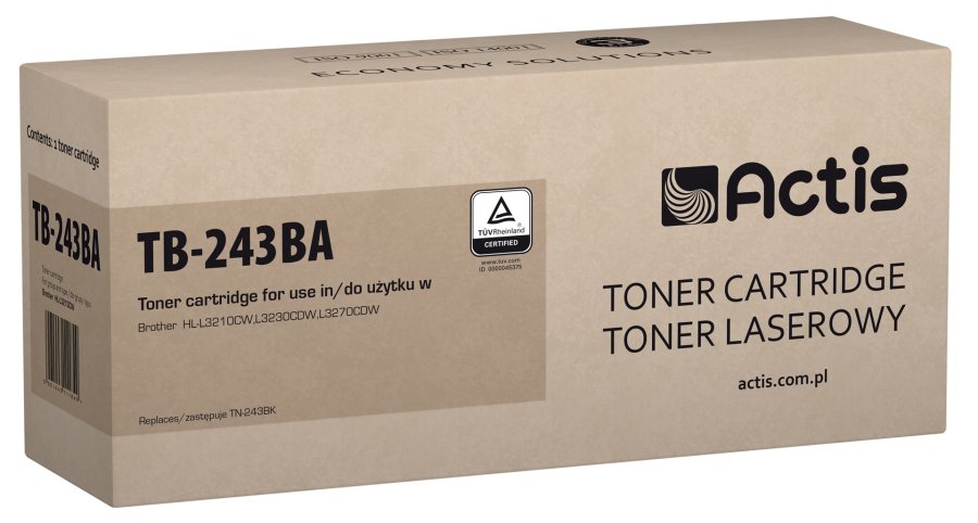 Actis TB-243BA (erstatning Brother TN-243BK; Standard; 1000 sider; sort) #1