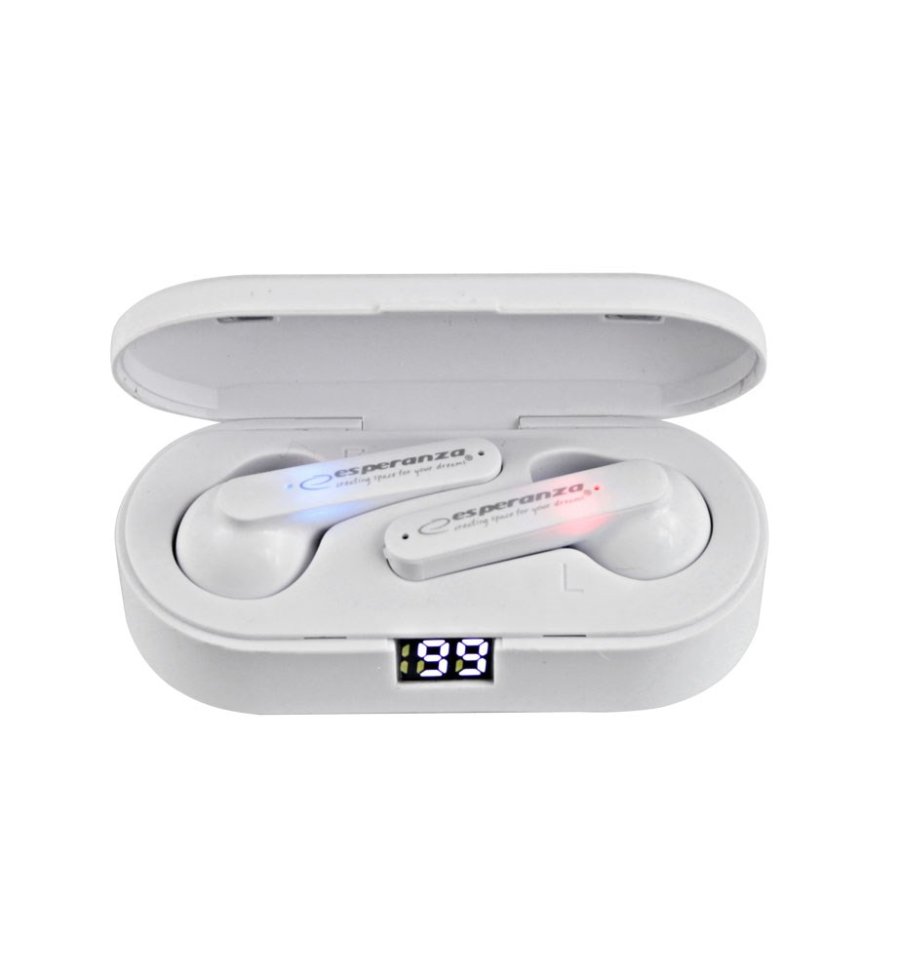 Esperanza EH230W Bluetooth-hovedtelefoner TWS Hvid #3