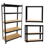 Topeshop REGA P9030 CZARNY lagerhylde til havevrktj Fritstende Galvaniseret stl, MDF #22