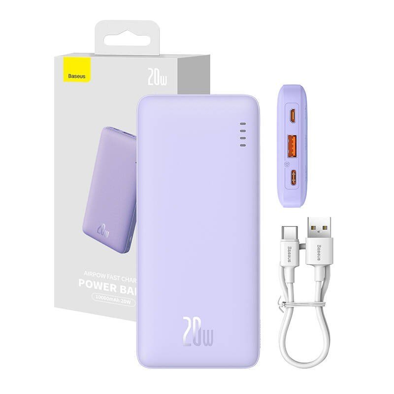 Baseus Airpow Lithium-polymer powerbank 10000 mAh 20 W Lilla #8