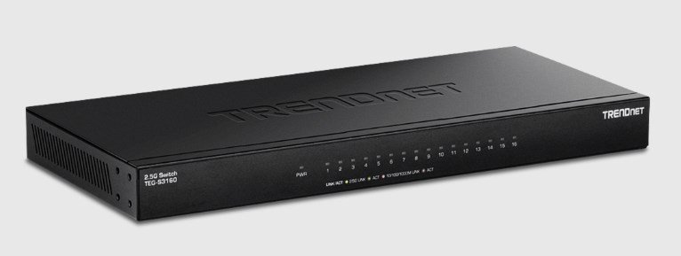 Trendnet TEG-S3160 netv�rksswitch Ikke administreret 2.5G Ethernet (100/1000/2500) Desktop Sort #1