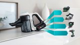 Ledningsfri 2-i-1-stvsuger, stvsugning og mopping Unlimited 7 ProHygienic Aqua White #40