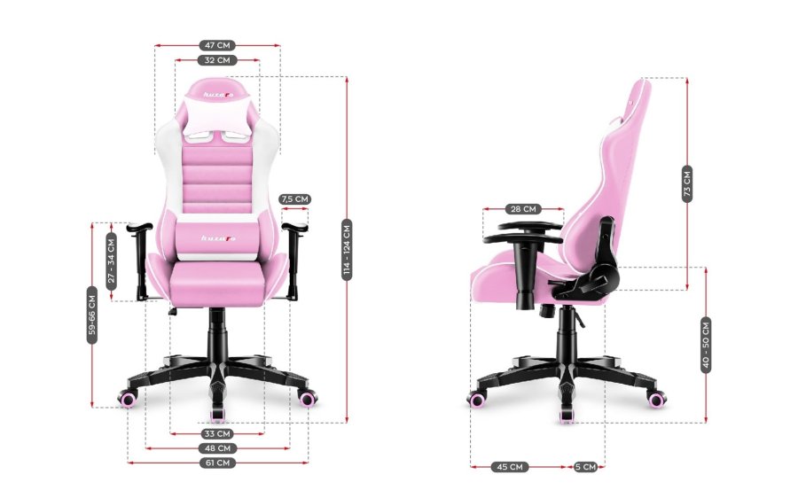 Huzaro HZ-Ranger 6.0 PINK gaming stol til brn #7