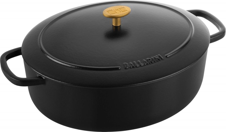 BALLARINI BELLAMONTE oval stbejernsgryde 75003-546-0 - 5,5 ltr sort #1