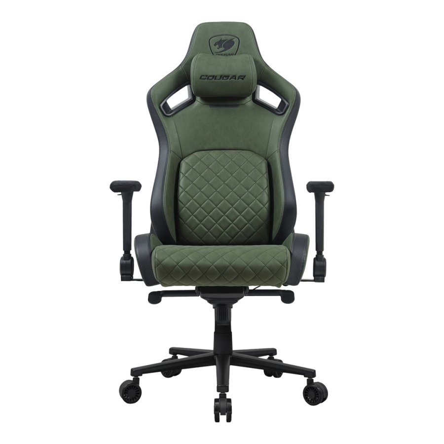 COUGAR DEFENSOR S ARMY GREEN F Universal gamingstol Polstret s�de Gr�n #1