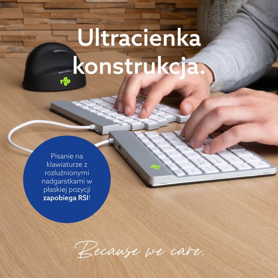 R-Go Tools Ergonomisch toetsenbord R-Go Split Break met pauzesoftware, gesplitst toetsenbord, QWERTY (US), Bluetooth, wit #12
