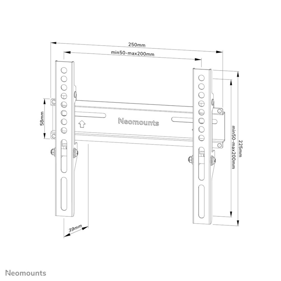 Neomounts WL30-350BL12 skrmbeslag og -stativer 139,7 cm (55
