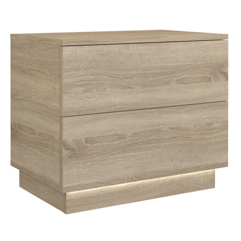 Topeshop S2 SONOMA sengelampe & sengebord 2 skuffe(r) Egetr #3