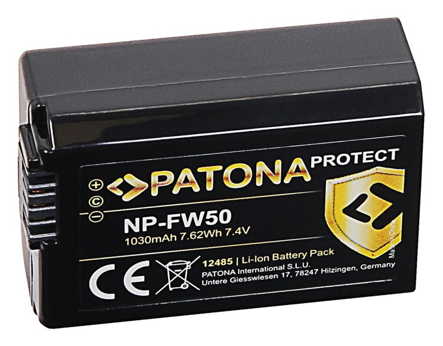 Patona Protect Batteri NP-FW50 1030mAh / 7,416Wh Sony 6xxx RSCRX10 #2