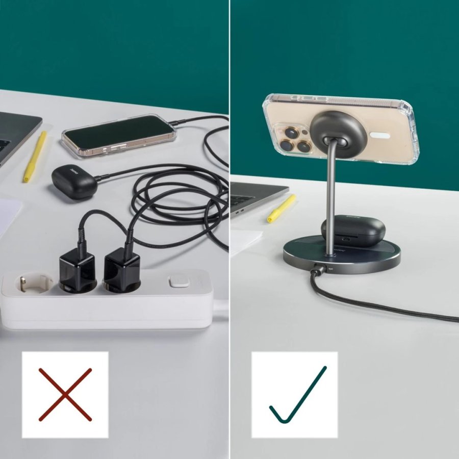 Hama 00201738 oplader til mobil enhed Hovedtelefoner, Smartphone Sort USB Tr�dl�s opladning Hurtig opladning Indend�rs #17
