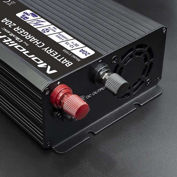 Qoltec 51959 Smart Monolith oplader til LiFePO4 AGM GEL SLA batterier | 20A | 12V #6