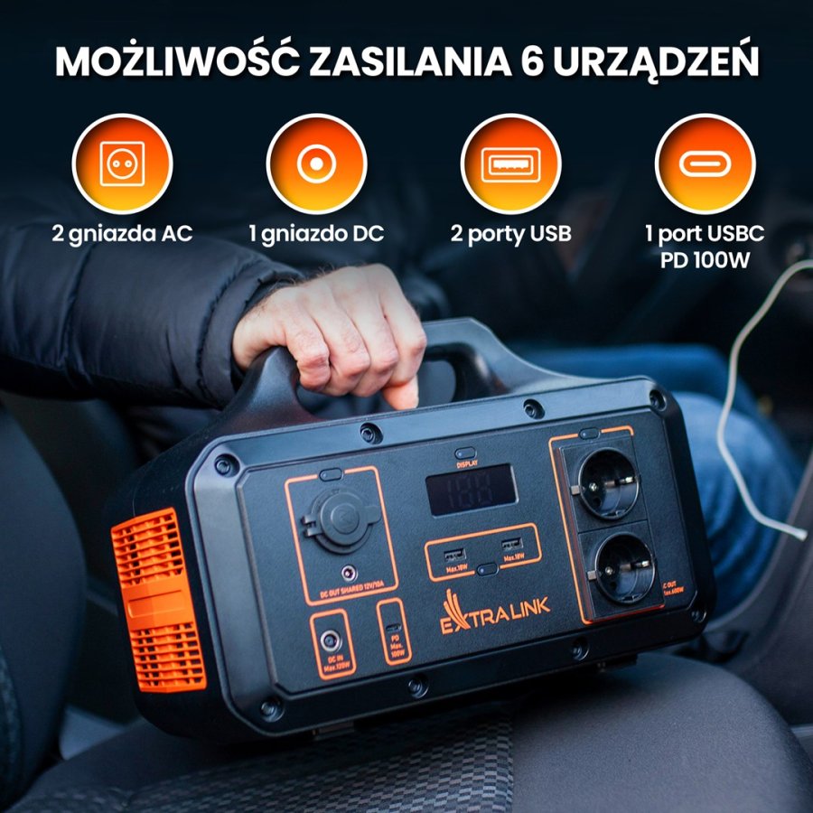 Extralink EPS-S600S Brbar energistation 6 Lithium-Ion (Li-Ion) 30630 mAh 600 W 7,2 kg #14