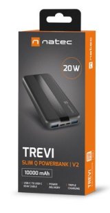 NATEC TREVI SLIM Q V2 Lithium polymer (LiPo) 10000 mAh Sort #7