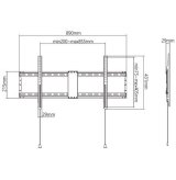 Gembird WM-90F-01 tv-beslag 2,29 m (90
