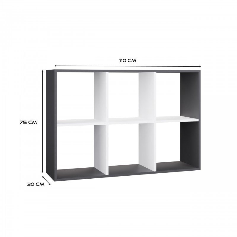 MALAX REOL 2X3 ANTRACIT/HVID #5