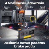Extralink RADIO AWARYJNE BLUETOOTH SOLARNE Z KORBKA DYNAMO POWERBANK 4000MAH Z LATARKA SOS BT-4000 B�rbar Analog & digital Sort, Orange #5