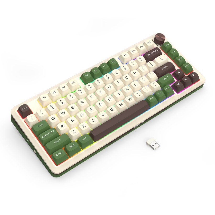 REDRAGON K681CGC-RGB-PRO Cyrus tastatur USB + RF Wireless + Bluetooth Hvid, Gr�n #4