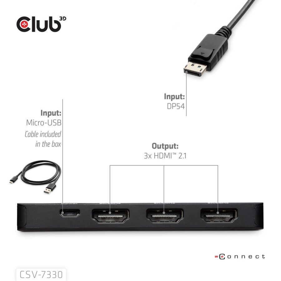 CLUB3D CSV-7330 interface hub DisplayPort #5
