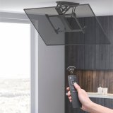 Maclean elektrisk loftbeslag til TV, TUYA-sttte, max VESA 600x400, til skrvgge, fjernbetjening, 32